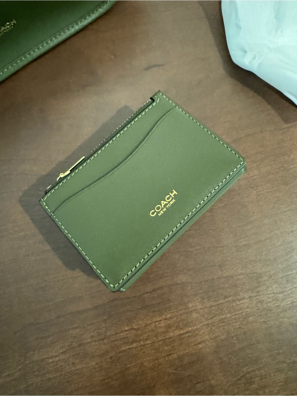 Coach Olive Green Waverly handbag and Olive Green Essential Card Holder Wallet - Picture 8 of 9